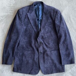 Fanelli Italy Navy Corduroy Men's Blazer Size XL